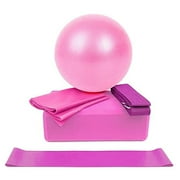 ZEELIY Yoga Set Yoga Kit Include Yoga Ball Blocks Stretching Strap Resistance Loop Band Exercise Band Kit Yoga Set Yoga Equipment 5pcs Fitness & Yoga Equipment