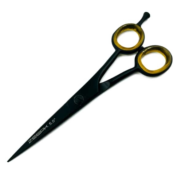 ZEEPK RAZOR EDGE SHARP 5.5" BARBER HAIR CUTTING HAIR STYLING SHEAR SCISSOR BLACK