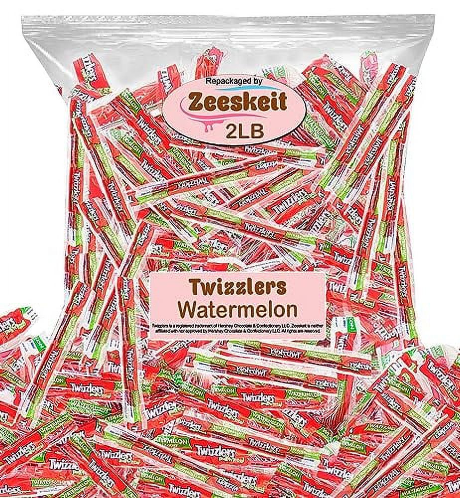ZEESKEIT Repackaged Twizzlers Pull 'N' Peel Watermelon Candy 2 Lb