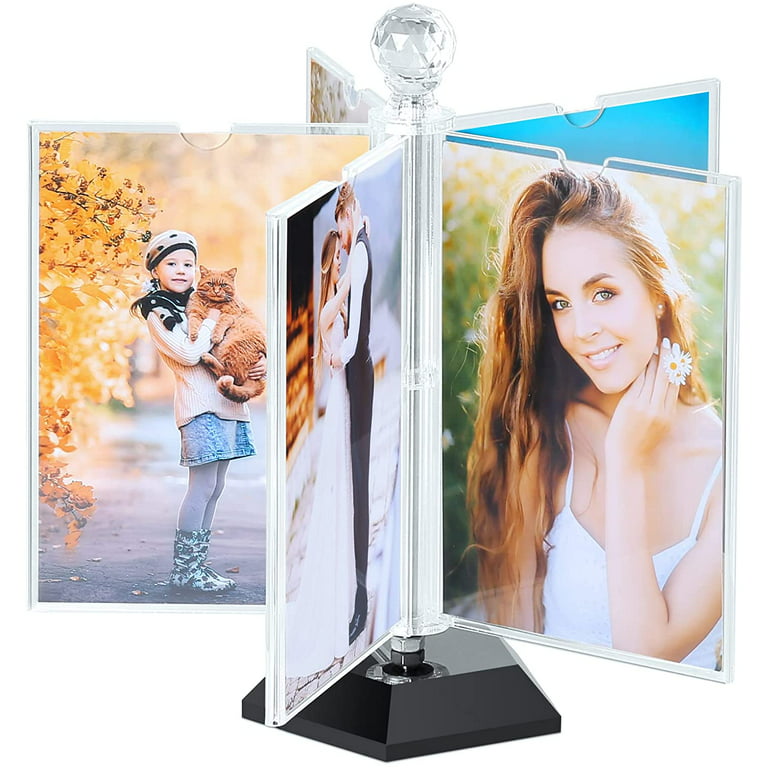 Black Gold Silver Freestanding Wallmount Wood Photo Picture Frames
