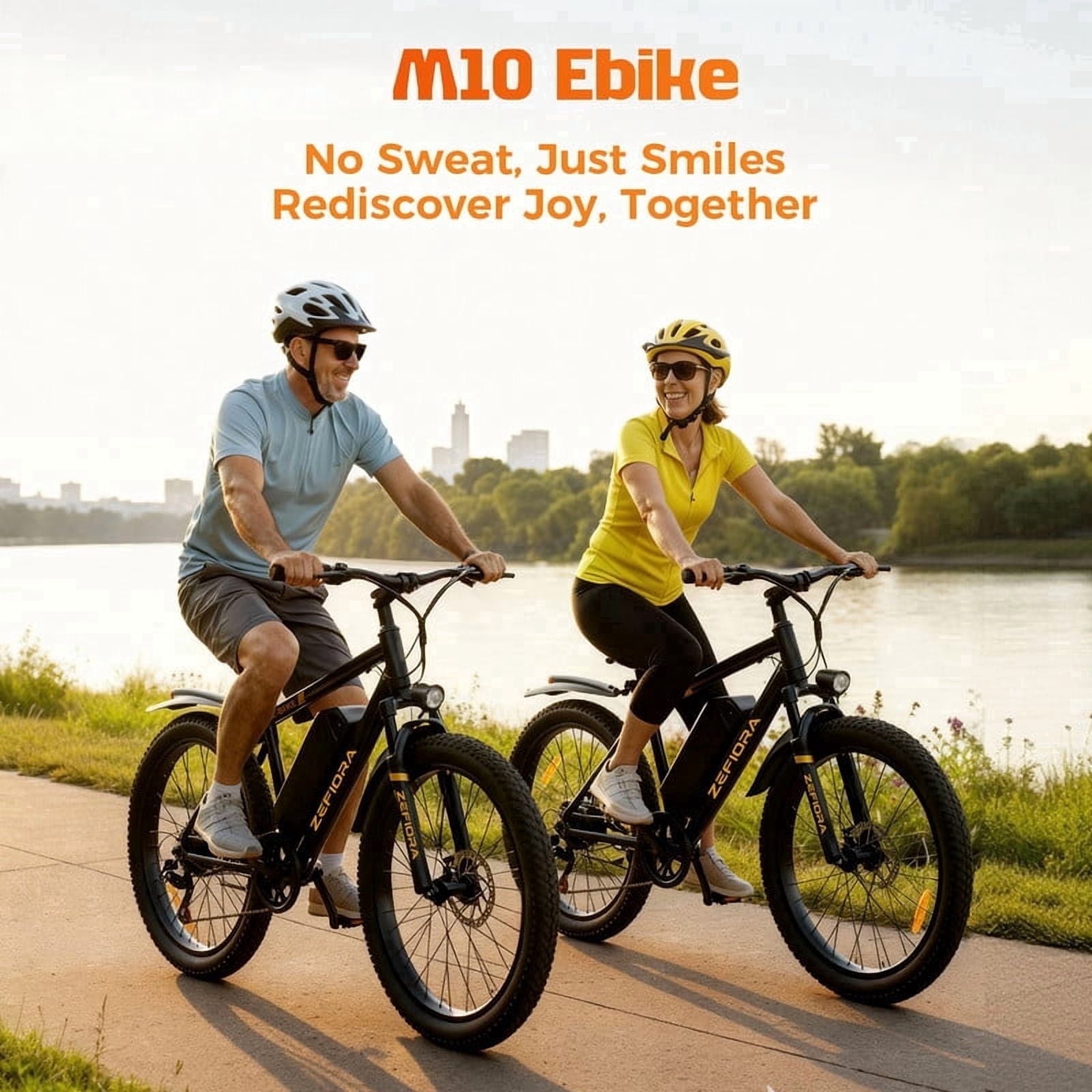 ZEFIORA Electric Bike for Adults,45 Miles Commuting E-Mountain Bike, 26" Electric Bicycle with Removable Battery, UL 2849 Certified
