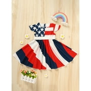 Red White And Blue Dress Girl