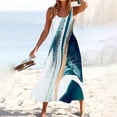 thumbnail image 1 of ZEHJUHAN Women's Sleeveless A-Line Sundress with Print Flowy Summer Maxi Beach Wide Strap Vacation Dress Pattern 2，M, 1 of 3