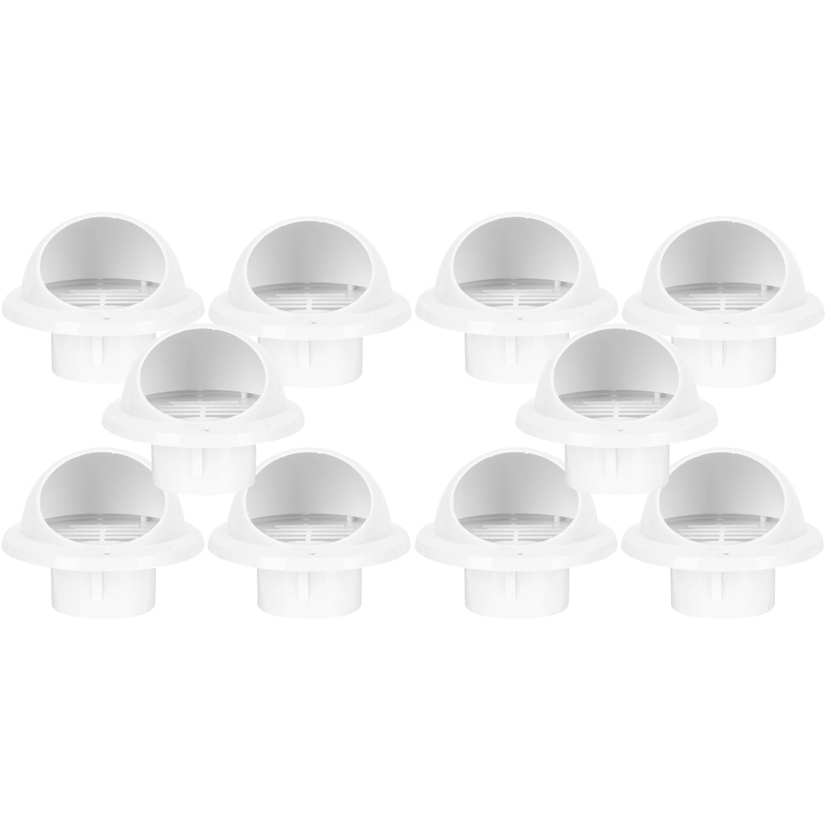 ZEHUANYU 10 Pcs Round Exhaust Grilles External Extractors Wall Dryer Vents Plastic Vent Covers