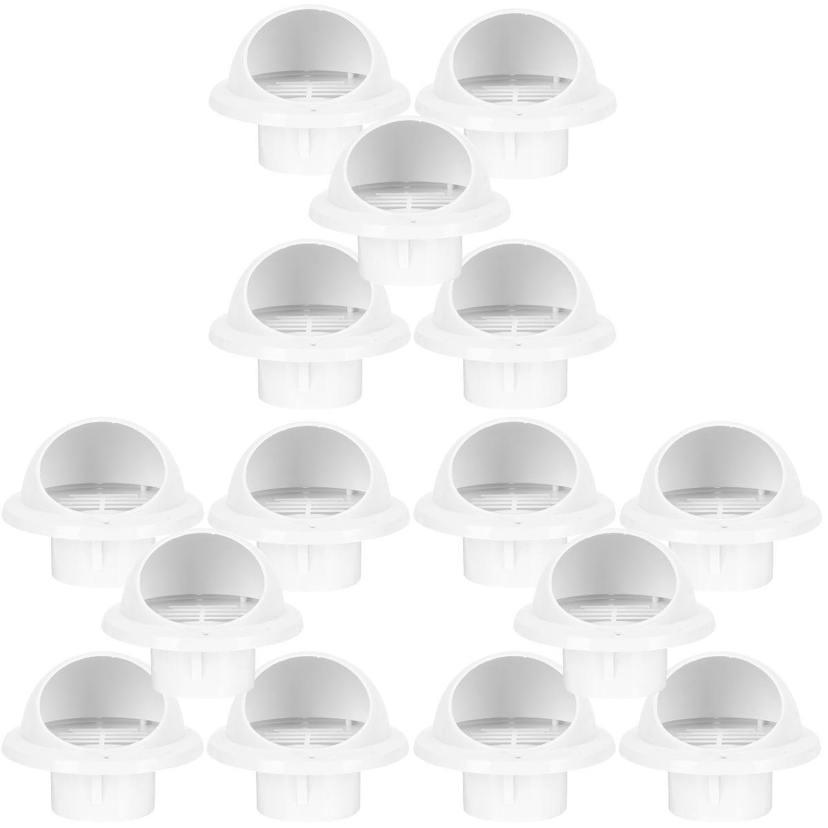 ZEHUANYU 15 Pcs Round Exhaust Grilles External Extractors Wall Dryer Vents Plastic Vent Covers