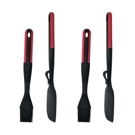 ZEHUANYU 2 Sets of Silicone Scraper Cream Spatula Kitchen Cake Spatula Oil Brush Cake Making Cream Scraper