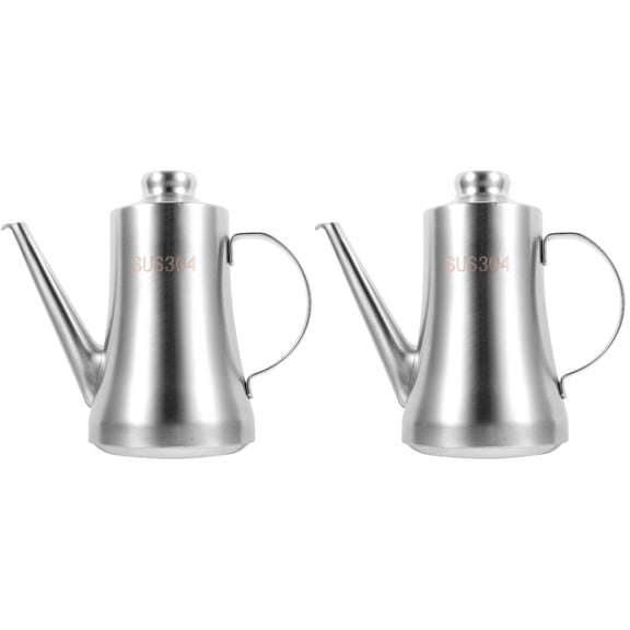 SOPOTUTU Premium Stainless Steel Oil and Vinegar Container Silver for Drinks