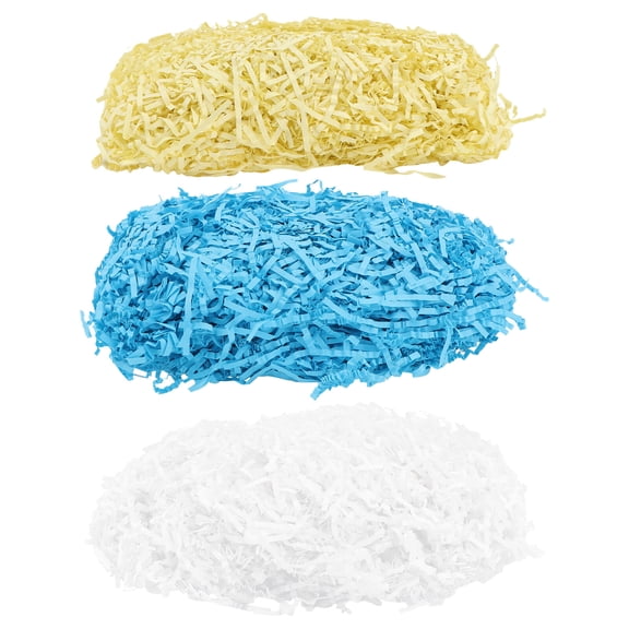 ZEHUANYU 3 Packs Shredded Paper Decoration Colored Shredded Paper Gift Box Paper Decor