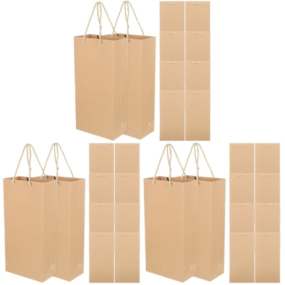 ZEHUANYU 30 Pcs Red Wine Gift Bags Wine Packing Bags Kraft Paper Wine Bags Red Wine Wrapping Gift Bags