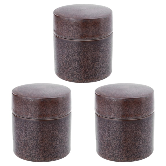 ZEHUANYU 3Pcs Creative Tea Container Ceramic 150ML Sealed Tea Caddy Travel Tea Jars