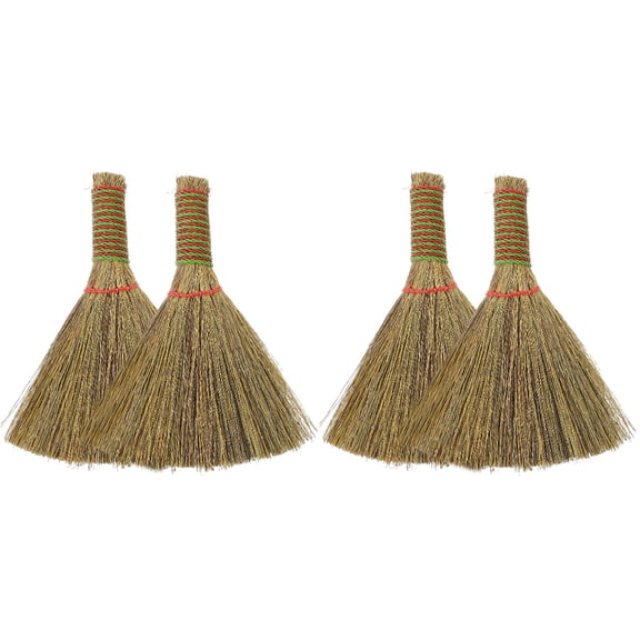 ZEHUANYU 4 Pcs Desktop Broom Small Broom Short Handle Dust Brush Desktop Dust Duster for Home