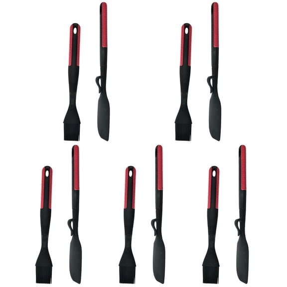 ZEHUANYU 5 Sets of Silicone Scraper Cream Spatula Kitchen Cake Spatula Oil Brush Cake Making Cream Scraper