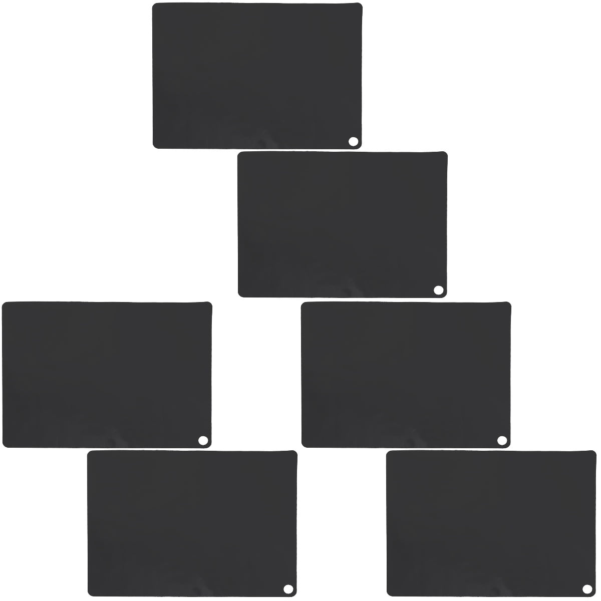 RENACLIPY Black Silicone Induction Mat Nonstick Heat-Resistant for Home 6Pcs