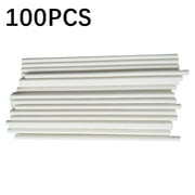 ZEIDO 100 Pack Paper Straws White Biodegradable co-Friendly Drinking Bulk for Party Supplies, Bridal/Baby Shower, Birthday, Mixed Drinks, Weddings, Restaurant, Food ServiceWide 0.4inch
