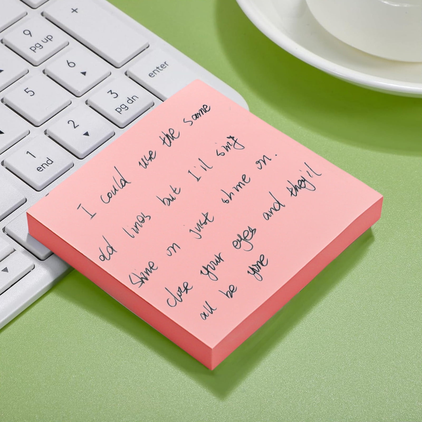 ZEIDO 100 Pcs Sticks Notes Sheet To Do List 3x3 Inches Sticks Notes ...