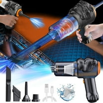 ZEIDO Cordless Vacuum Cleaner, Mini Handheld Vacuum, Electric Air Duster & Vacuum Cleaner 2 in 1 Rechargeable, Portable Vacuum Cleaner for Home, Office and Car Cleaning (Black)