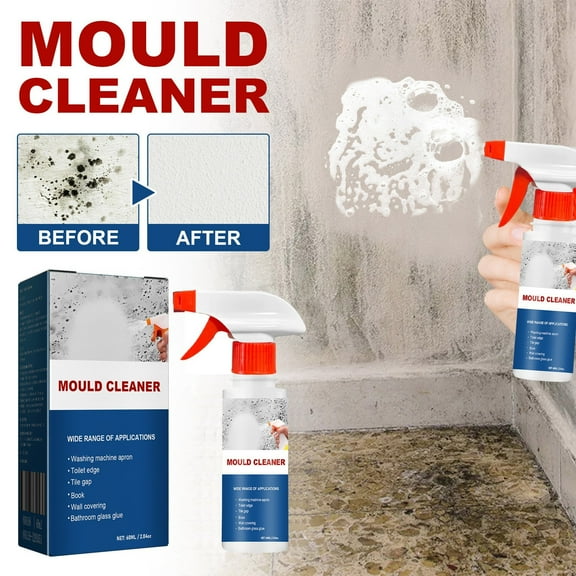 ZEIDO Mould Cleaner Foam Spray, Mould Cleaner Spray, Foaming Stain Remover Spray Cleaner Foam, Powerful Multi-Purpose Foam Cleaner, Spray Cleaner For Household Kitchen, Bathroom, (1, White)