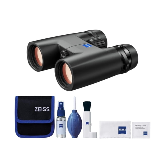 ZEISS Conquest HDX 8x32 90 Percent Light Transmission and Rugged Design Binocular (Black) with Lens Cleaning Kit Bundle (6 Items)