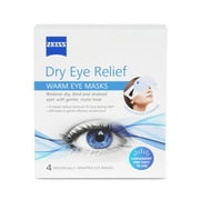 ZEISS Dry Eye Relief Warm Compress Heated Eye Masks, 4 Pack