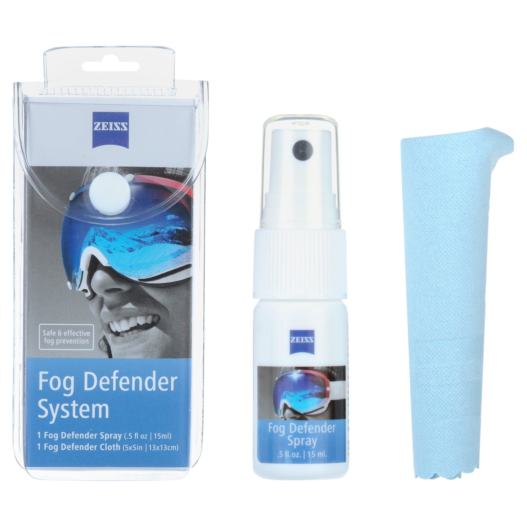 ZEISS Fog Defender System Spray Kit for Eyeglasses, Includes Lens Wipes Fog Defender Cleaning Cloth, 0.5 fl oz