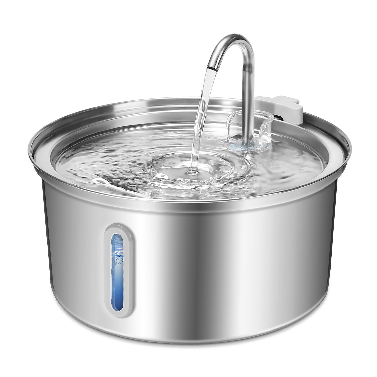 ZEKIRY Cat Water Fountain Stainless Steel, 108oz/3.2L Pet Water