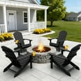 thumbnail image 1 of ZEKOO All Weather HIPS Outdoor Plastic Adirondack Chairs Set Of 24-Black, 1 of 7