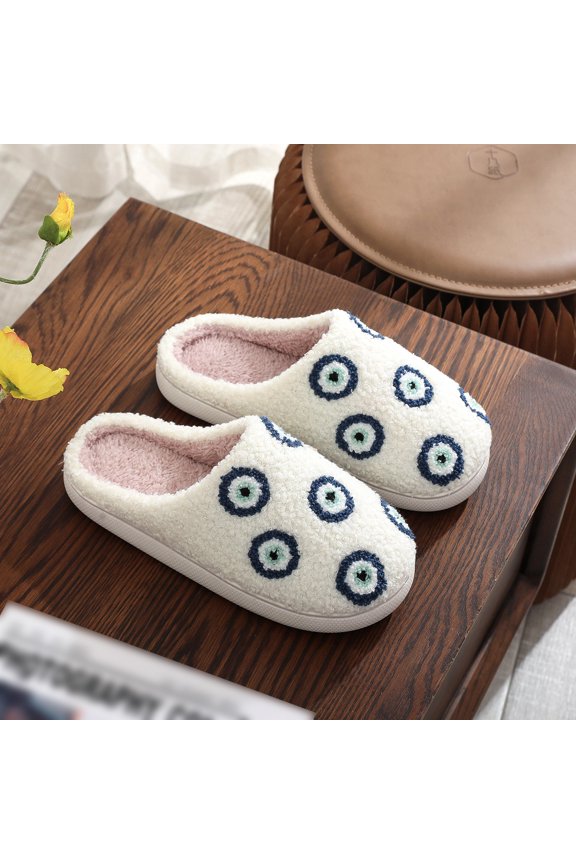 Cozy Pumpkin Ghost Winter Slippers for Couples - Thick Sole, Anti-Slip, Warm Indoor House Shoes