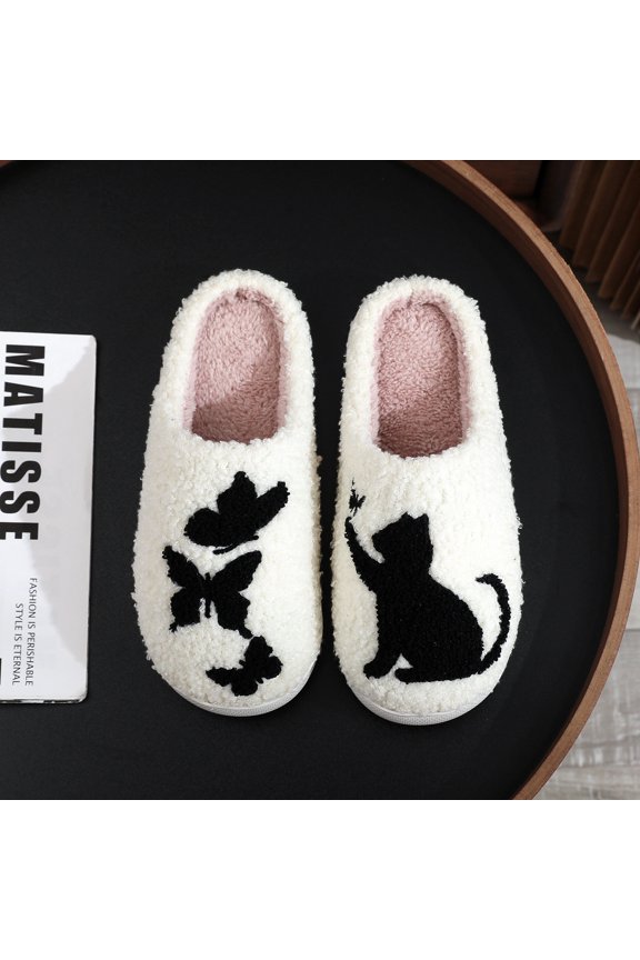 Cozy Pumpkin Halloween Ghost Couple's Winter House Slippers - Warm, Thick Sole, Anti-Slip Indoor Shoes for Men and Women