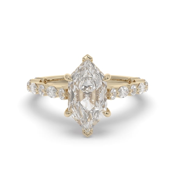 ZELSU JEWELS 3.00 CT Dutch Marquise Cut Lab Grown Diamond Engagement ...