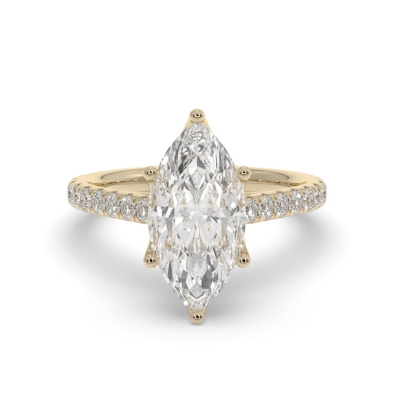 Solitaire Lab Diamond ZELSU JEWELS 3.00 CT Marquise Cut Lab Grown Diamond Solitaire ...