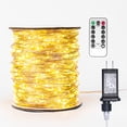 thumbnail image 1 of ZELUXDOT Fairy Lights Plug in,66FT 400 LEDs Waterproof Led String Lights,8 Modes Remote Twinkle Light for Bedroom Window Weddings Christmas Holiday Decoration,Silver Wire,2 Inch Led Space,Warm White, 1 of 8