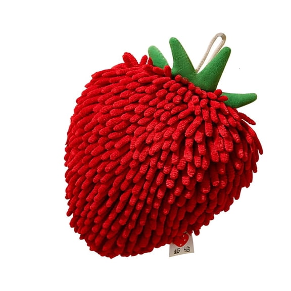 ZELVINN Banana/Strawberry Shaped Kitchen and Bathroom Hand Towel Soft and Fast Drying Decorative Fruit Themed Washcloth