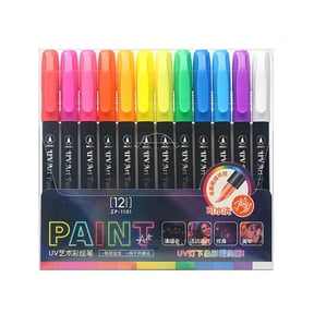 ZELVINN Fluorescent Body Markers Face Paint Markers Art Pens Set Writing Tool for Hand Projects Note Taking and Hand Lettering