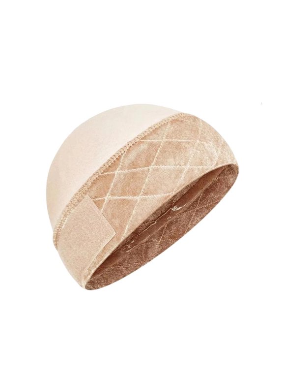 Hairpiece Grip Wigs Cap with Adjustable Hook Loop Closure Antislip Velvet-Look Liner and Headband Coverage for Daily We