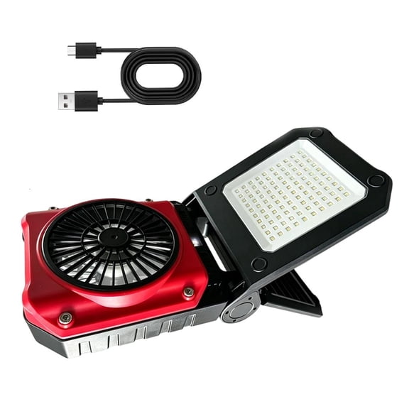 ZELVINN Multi Purpose Outdoor Fan with Lighting Renewable Power USB Charging for Camping