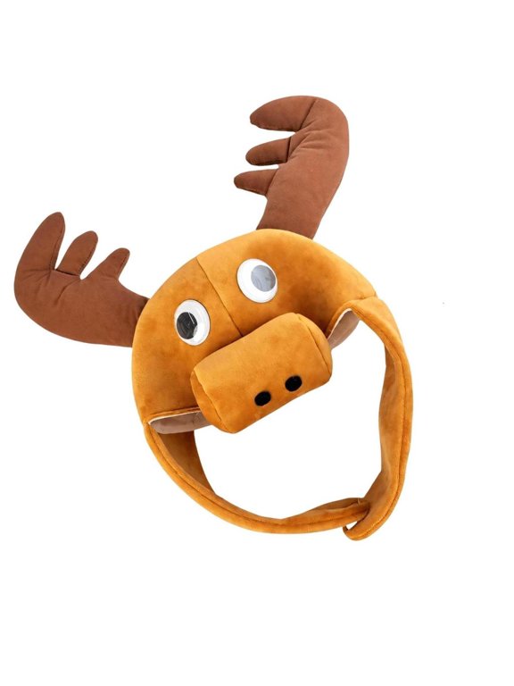 Reindeer Hats for Men Women Christmas Antler Winter Hat for Party Outdoor