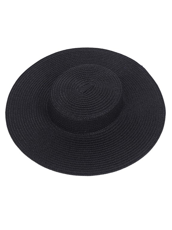 Woven Straw Hat Base for Makers Flat Top Wide Brim Form Ready to Decorate