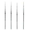 thumbnail image 1 of ZEM Brush Mfg AS-30 Golden Taklon Synthetic Mini & Long Liner Artist Paint Brush Set 4 pcs, 1 of 4