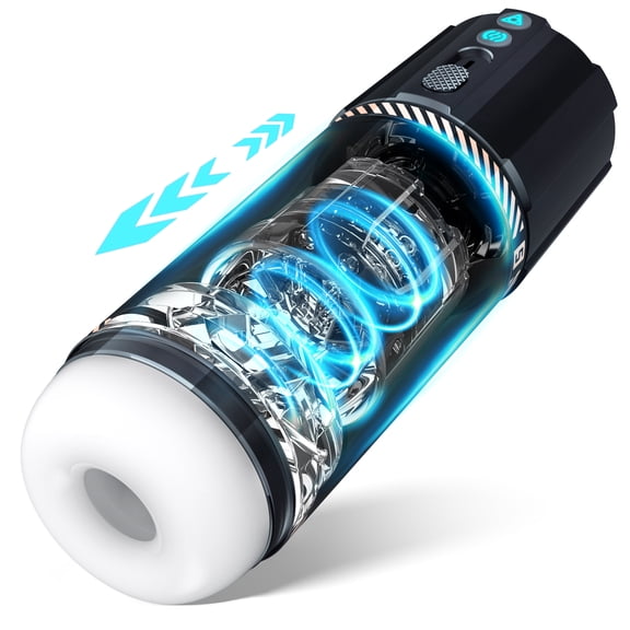 ZEMALIA Male Masturbator, Thrusting Vibration Stroker Men's Adult Toy