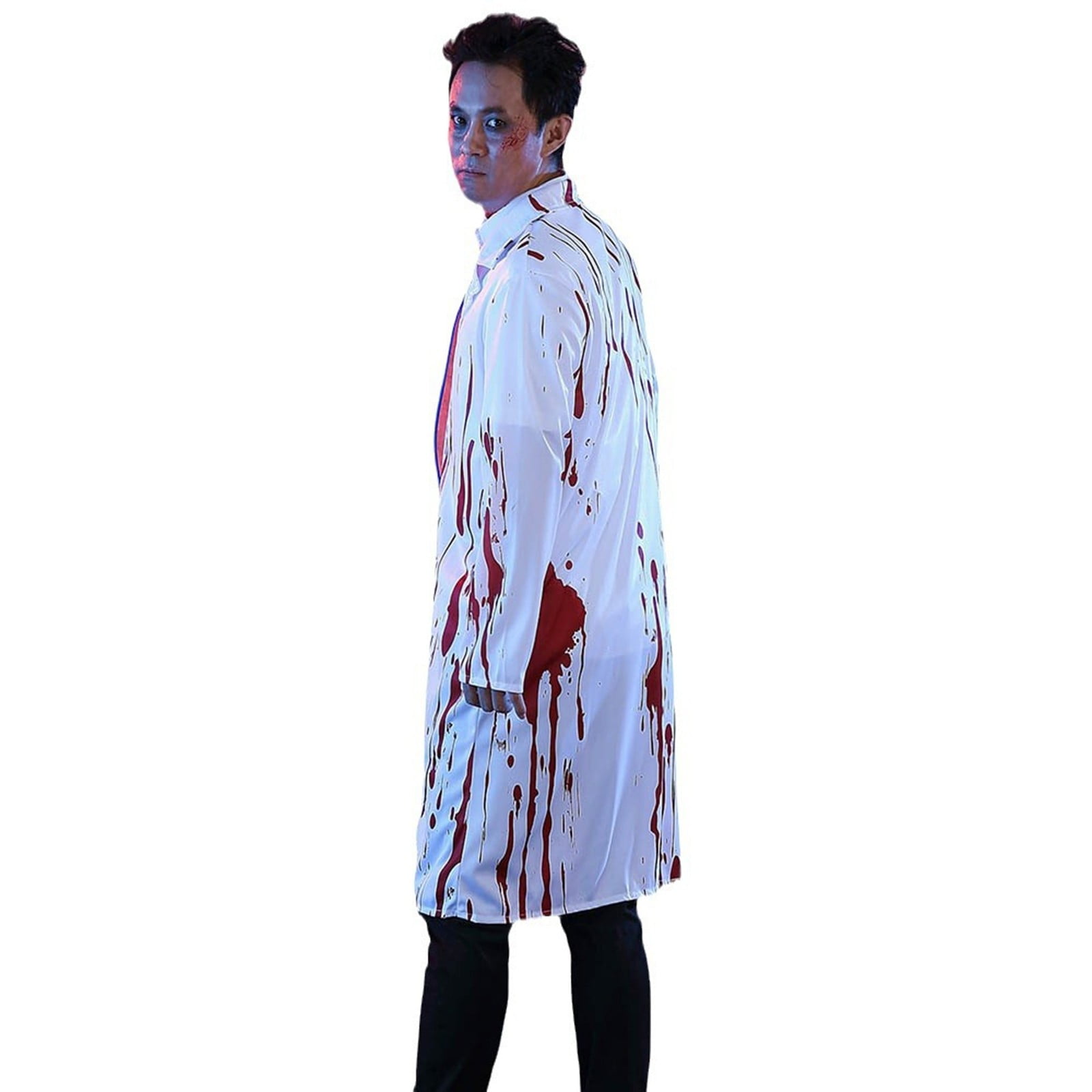 ZEMIKANIOR Funny Halloween Costumes Doctor Coat Unisex Outfit With