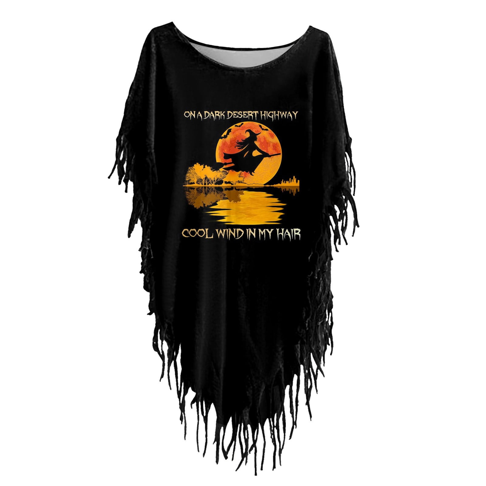 ZEMIKANIOR Halloween Costumes 2024 Women's Print Vintage Smock Cape Top