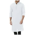 ZEMIKANIOR Mens Shirts Dresses Men Kaftan Abaya Men Dubai Robe Middle