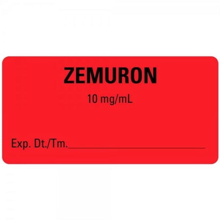 ZEMURON With Expiration Date Labels 2"x1"