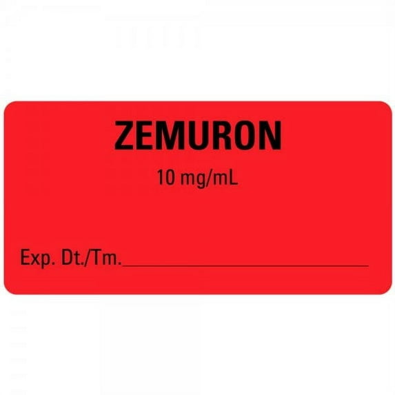 ZEMURON With Expiration Date Labels 2"x1"