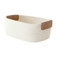 thumbnail image 1 of ZEMZYL Cotton Rope Storage Basket Small Woven Organizer For Shelves Cube Desktop Home Decor Neutral, 1 of 9