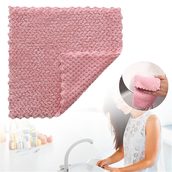 ZEMZYL Easy Clean Kitchen Cleaning Cloth Non Stick Oil Removing Water Absorbing Dishwashing Scour Pad For Household Chores