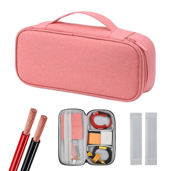 ZEMZYL Electronics Organizer Travel Case Portable Tech Accessories Storage Bag With Compartments For Cables Phone Chargers Earphone