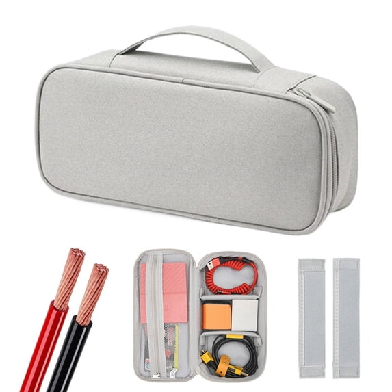 ZEMZYL Electronics Organizer Travel Case Portable Tech Accessories Storage Bag With Compartments For Cables Phone Chargers Earphone