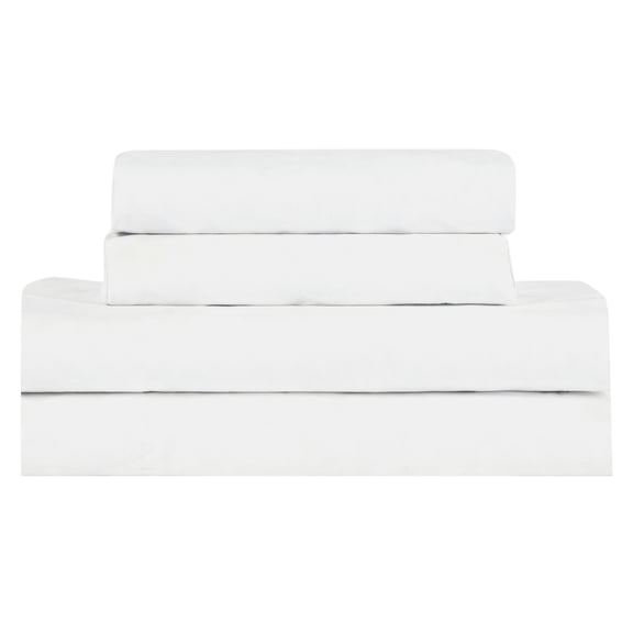 ZEMZYL High Thread Count Cotton Bed Sheets – 16" Deep Pocket Bed Set, Silky Soft Sateen Weave, Wrinkle Free, White, All Sizes Available