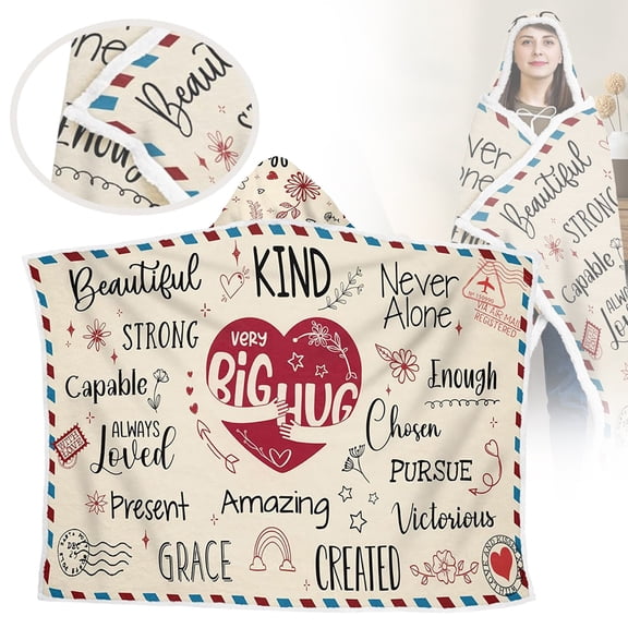 ZEMZYL Mothers Day Blanket – Soft Envelope Design Hooded Flannel Comforter, Machine Washable For Women, Lazy Conditioner Blanket, Home Decor Gift